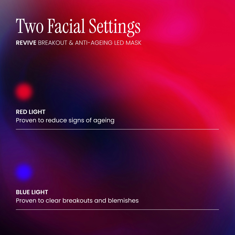 Lustre Revive Anti-Ageing LED Light Therapy Face Mask